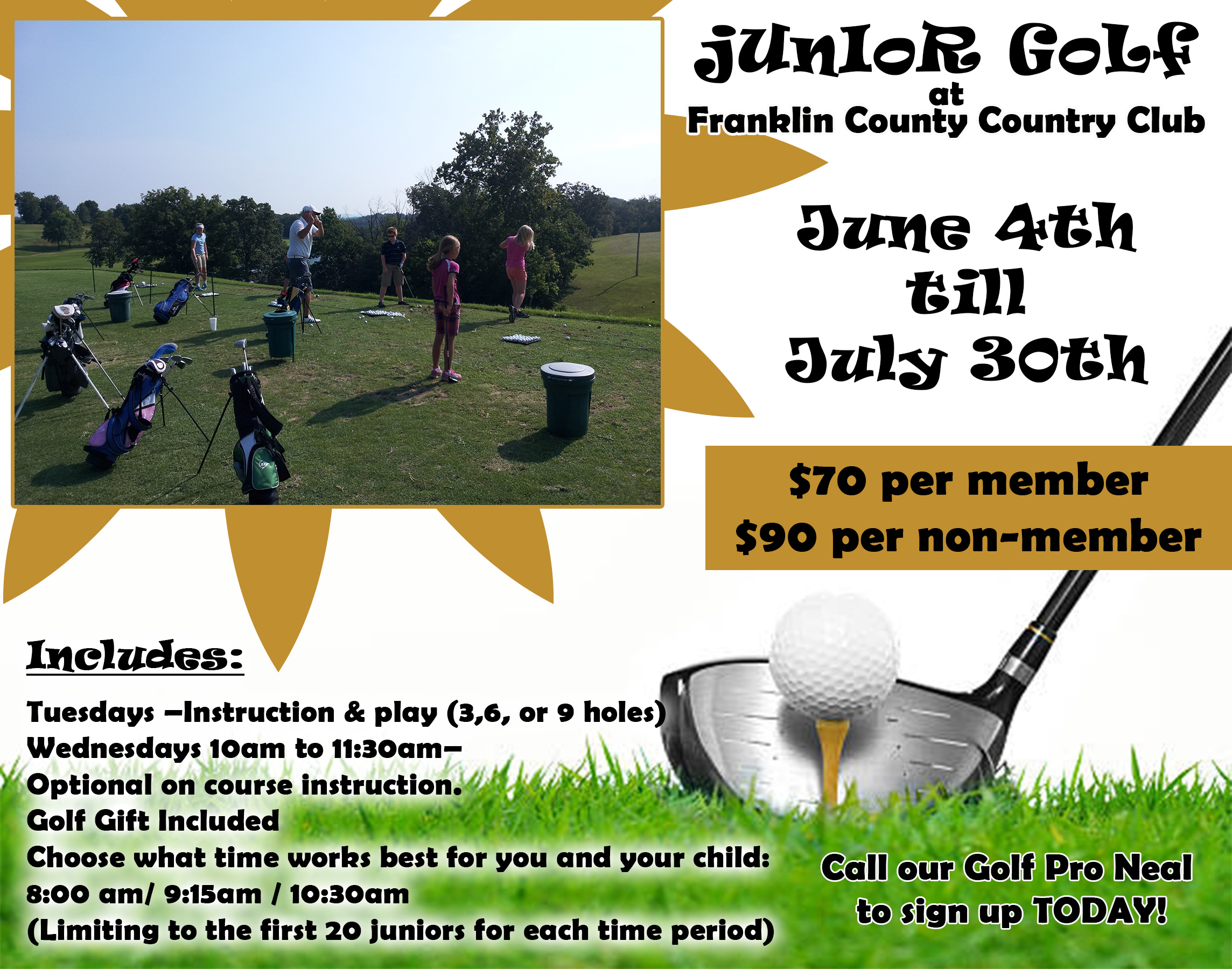 Junior Golf Franklin County Country Club